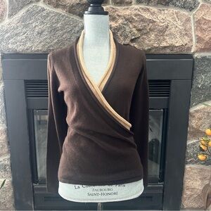 Saks Fifth Avenue Faux Wrap Cashmere Sweater